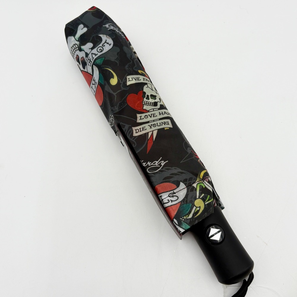 Ed Hardy Auto Open‎ Close Compact Umbrella Tattoo Art Print